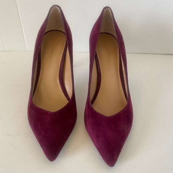Banana Republic Madison Plum Suede Pointed Toe Pumps • Size 7.5 - Picture 2 of 4